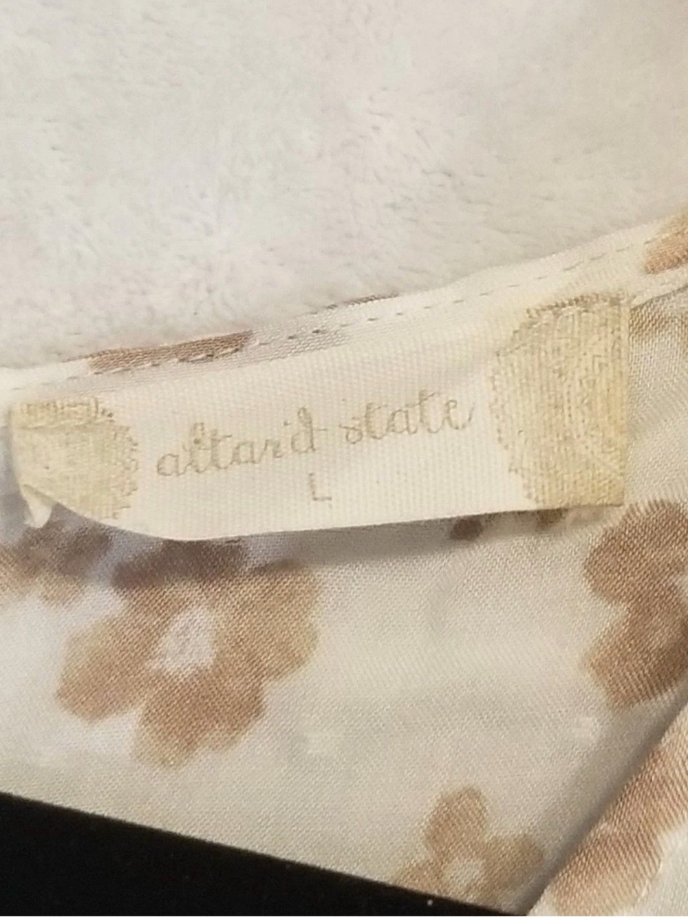Altar'd State Dress Maxi Wrap Cream -Beige Floral High Low Size Large - Picture 5 of 8